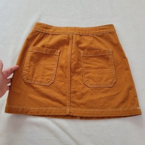 BDG Light Brown Patch Pocket A Line Mini Skirt Size Medium - Picture 9 of 10
